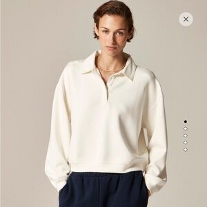 NWOT J.Crew Scuba-knit Rugby Sweatshirt